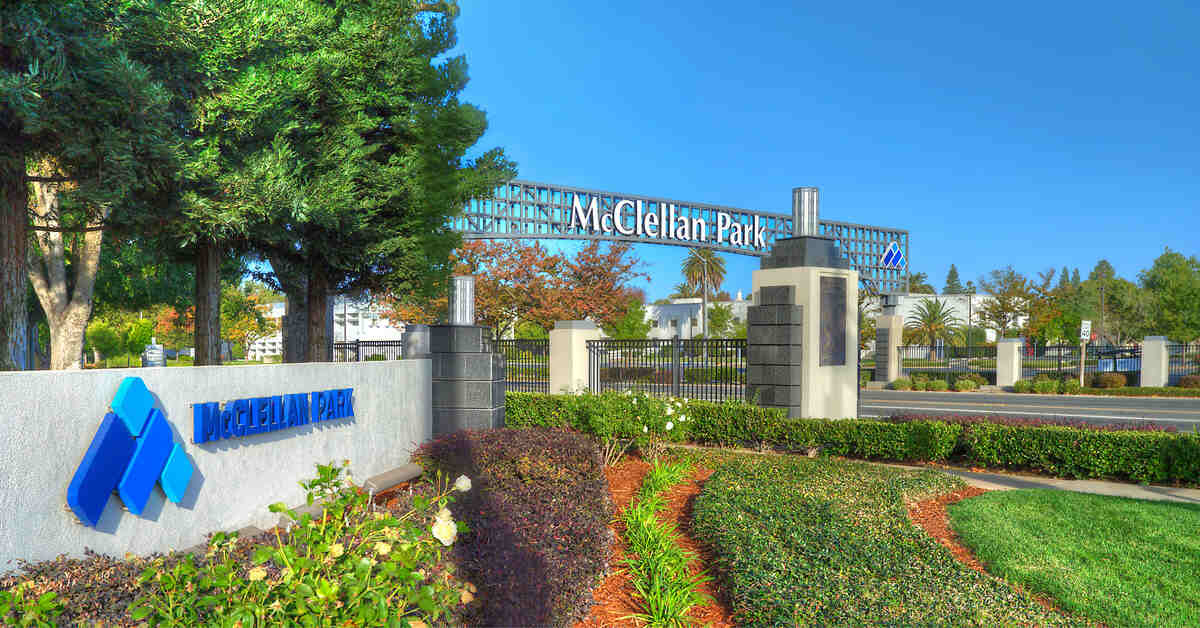 Entrance of McClellan Park in Sacramento
