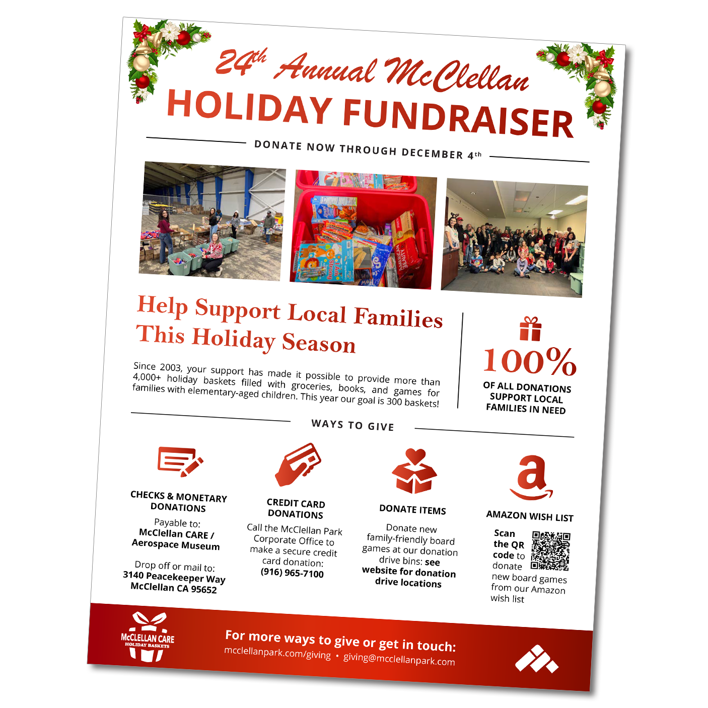 Holiday Fundraiser Flyer